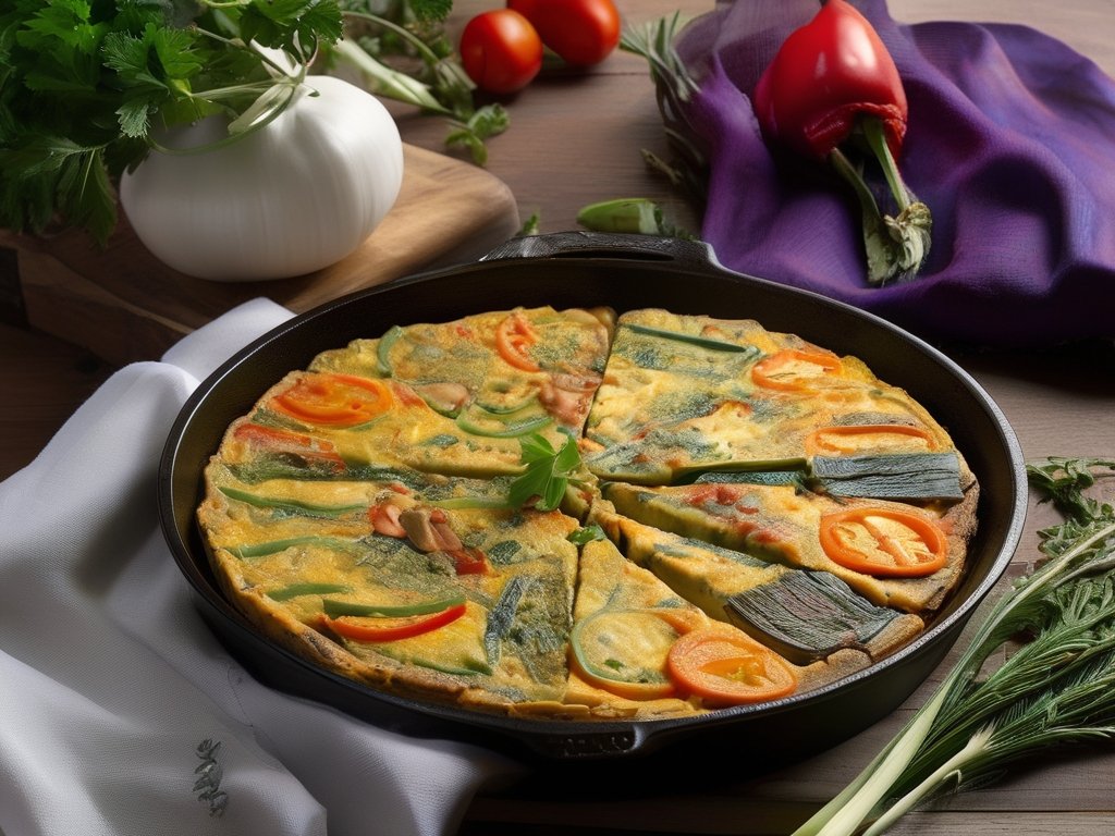 Receita de Frittata Vegana de Tofu com Vegetais Receita de Frittata Vegana de Tofu com Vegetais