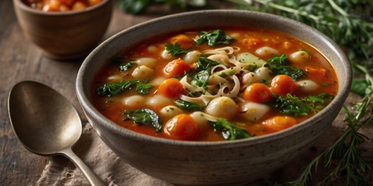 Receita de Sopa Minestrone Vegana