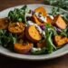 Salada Vegana de Batata-Doce Assada com Molho de Tahine