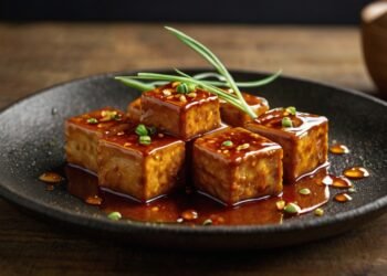 Tofu Crocante com Especiarias, Mel e Farinha de Mandioca