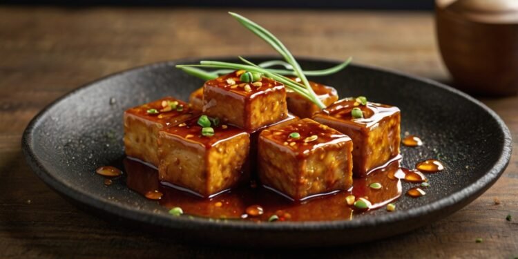 Tofu Crocante com Especiarias, Mel e Farinha de Mandioca