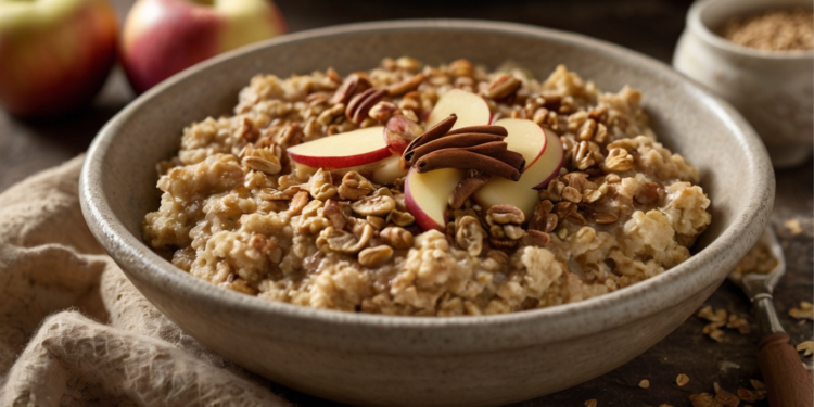 Aveia Assada com Maçã