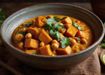 Curry Vegano de Batata Doce com Grão-de-Bico